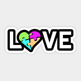 Love - autism awareness Sticker